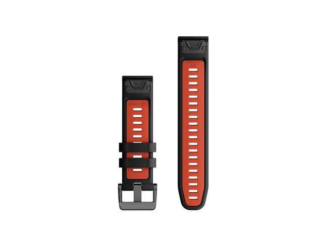 QUICKFIT 22 kellarihmad (22mm) Silikoon - Black/Flame Red