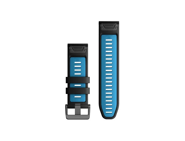 QUICKFIT 26 silikoon kellarihmad (26mm) twotone Silikoon - Black/Cirrus Blue