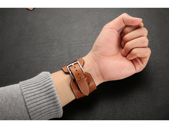 Kunstnahast lai kellarihm Apple watch Pruun 42/44/45