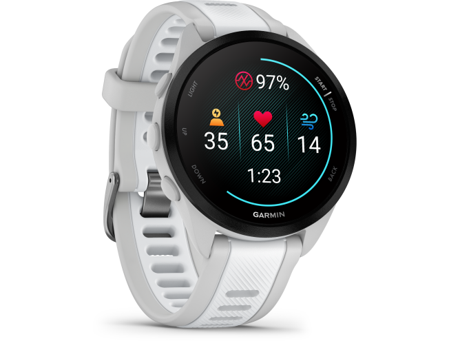 Spordikell Garmin Forerunner 165 Music - Mist Grey/Whitestone