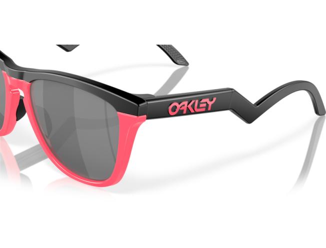 P&auml;ikeseprillid OAKLEY Frogskins Hybrid Matte Black/Neon Pink Prizm Black