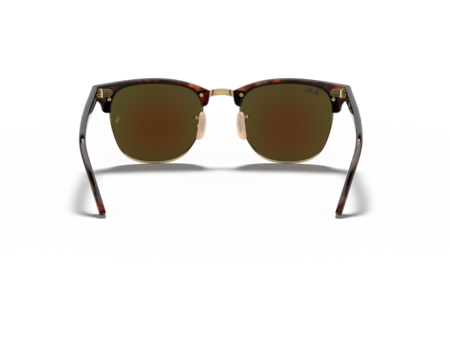 P&auml;ikeseprillid Ray-Ban Clubmaster Havana on Gold Blue Flash M