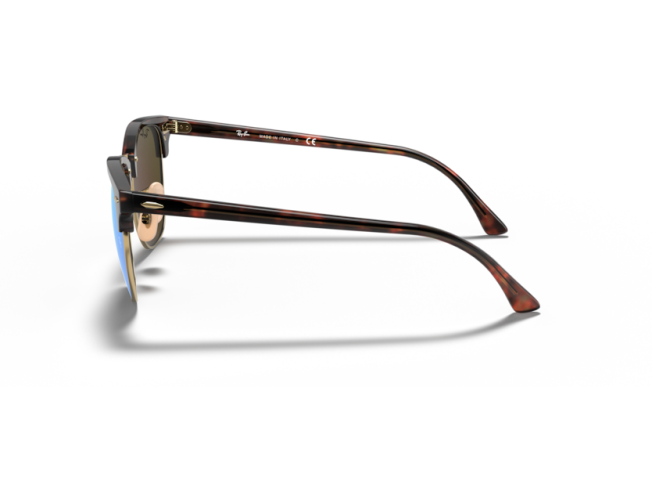 P&auml;ikeseprillid Ray-Ban Clubmaster Havana on Gold Blue Flash M