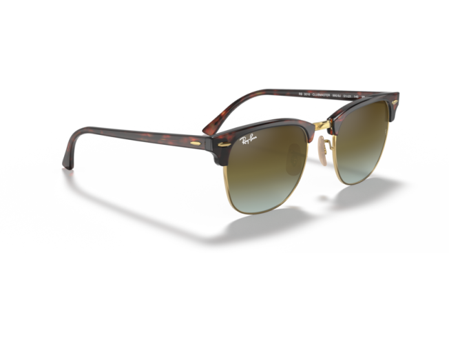 P&auml;ikeseprillid Ray-Ban Clubmaster Red Havana Green Gradient Flash M