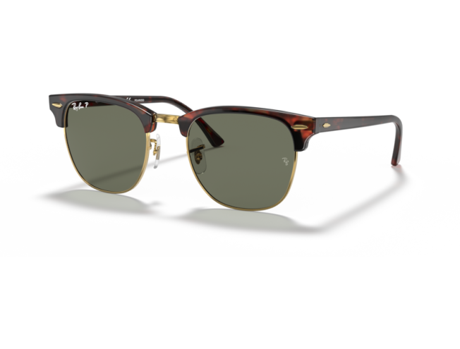 P&auml;ikeseprillid Ray-Ban Clubmaster Tortoise on Gold G-15 Green M