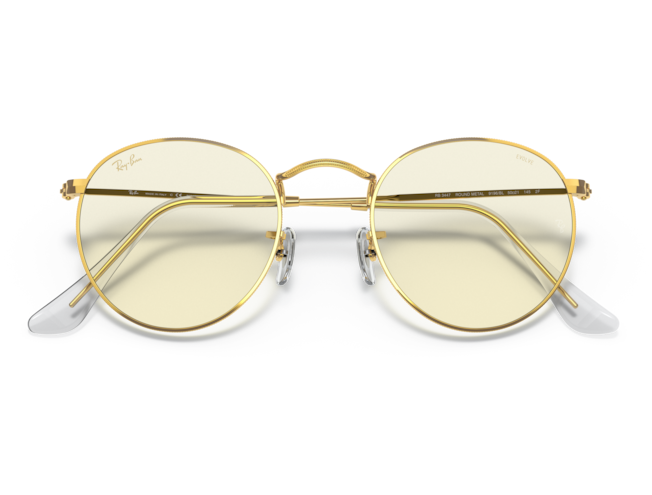 Päikeseprillid Ray-Ban Round Metal Gold Clear Photochromic L