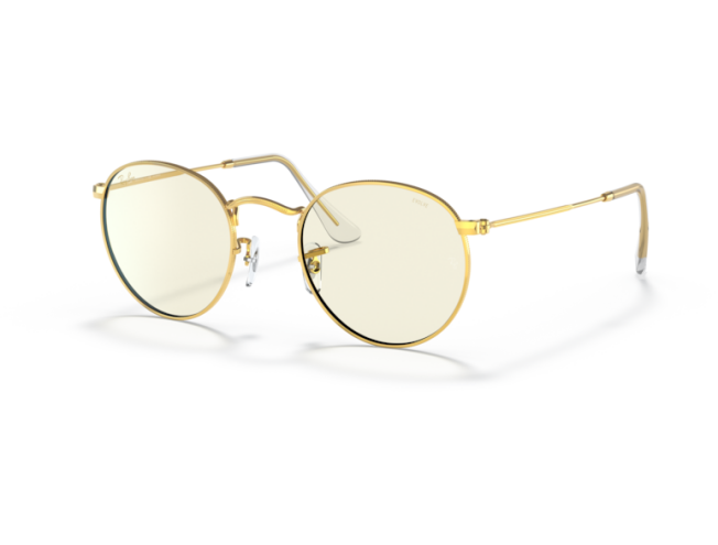 Päikeseprillid Ray-Ban Round Metal Gold Clear Photochromic S