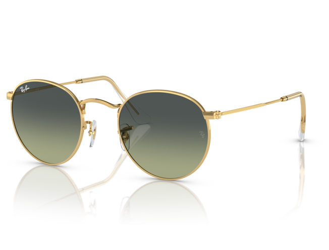 Päikeseprillid Ray-Ban Round Metal Gold Green Vintage S