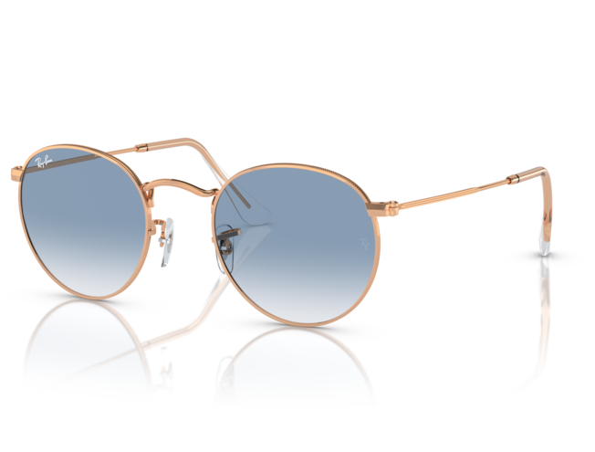 P&auml;ikeseprillid Ray-Ban Round Metal Rose Gold Clear & Blue L
