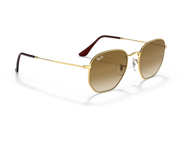 P&auml;ikeseprillid Ray-Ban Hexagonal Gold Light Brown Gradient M