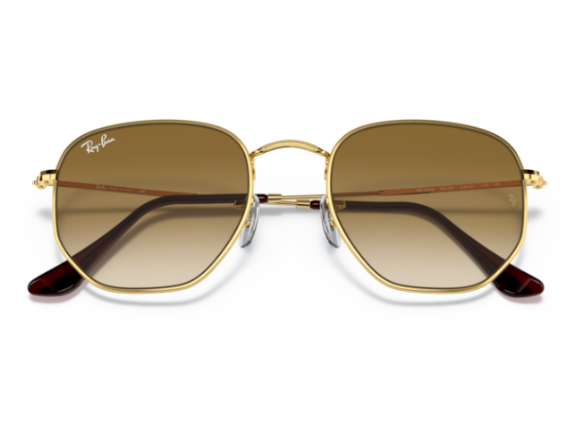 P&auml;ikeseprillid Ray-Ban Hexagonal Gold Light Brown Gradient XL