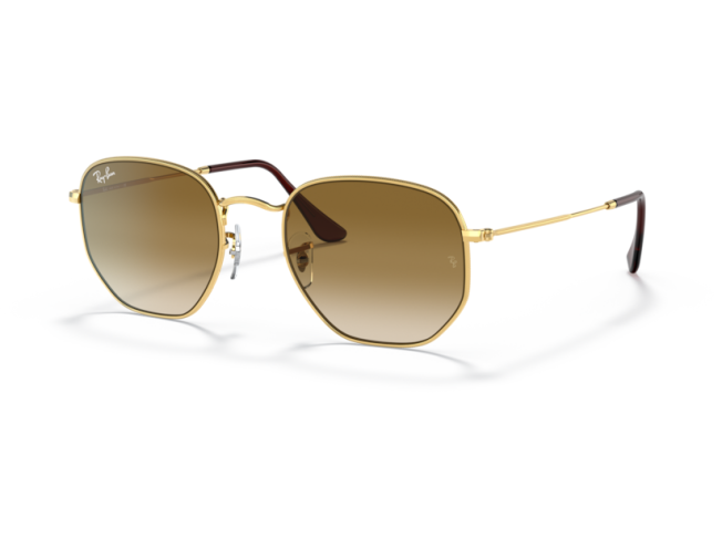 P&auml;ikeseprillid Ray-Ban Hexagonal Gold Light Brown Gradient M
