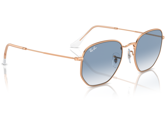P&auml;ikeseprillid Ray-Ban Hexagonal Rose Gold Clear & Blue M
