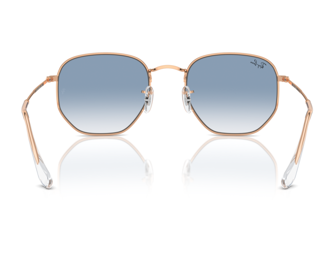P&auml;ikeseprillid Ray-Ban Hexagonal Rose Gold Clear & Blue XL