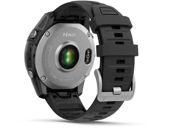 Spordikell Garmin fenix E 47mm AMOLED Stainless Steel Black Band