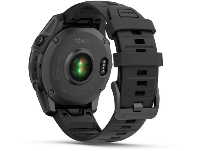 Spordikell Garmin fenix E 47mm AMOLED Slate Gray Steel Black Band