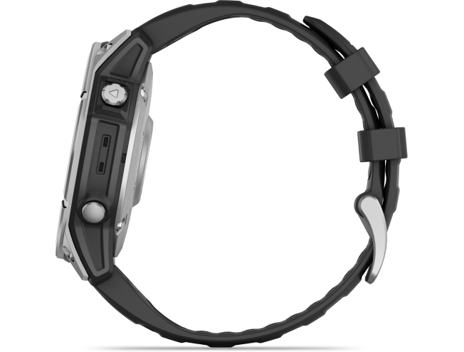 Spordikell Garmin fenix E 47mm AMOLED Stainless Steel Black Band