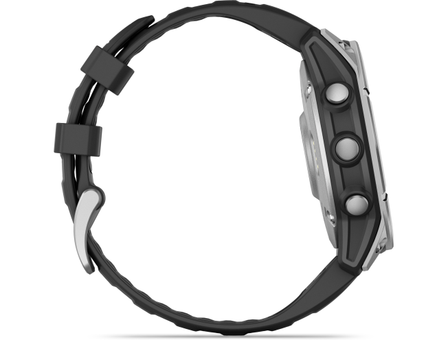 Spordikell Garmin fenix E 47mm AMOLED Stainless Steel Black Band