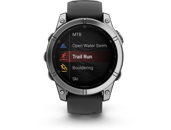 Spordikell Garmin fenix E 47mm AMOLED Stainless Steel Black Band