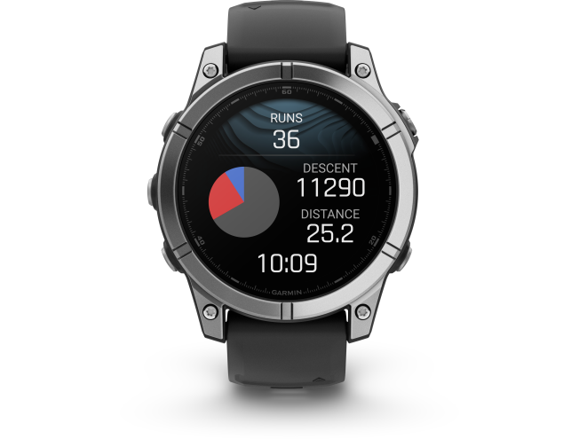 Spordikell Garmin fenix E 47mm AMOLED Stainless Steel Black Band