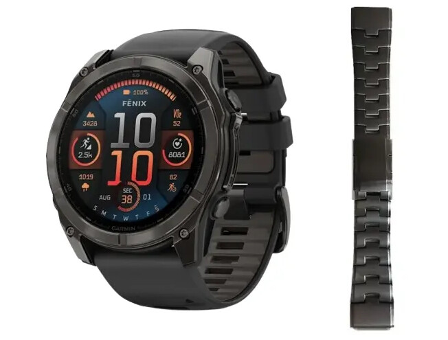 Spordikell Garmin fenix 8 47mm AMOLED Sapphire Carbon Gray DLC Ti with Black Titanium Band