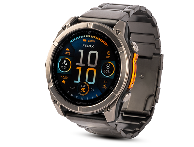 Spordikell Garmin fenix 8 47mm AMOLED Sapphire Titanium Orange with Gray Titanium Band