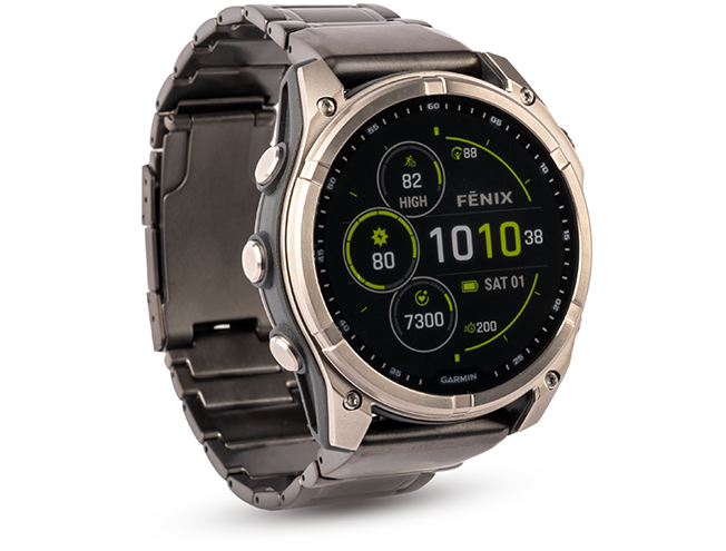 Spordikell Garmin fenix 8 47mm Solar Sapphire Titanium Yellow with Gray Titanium Band