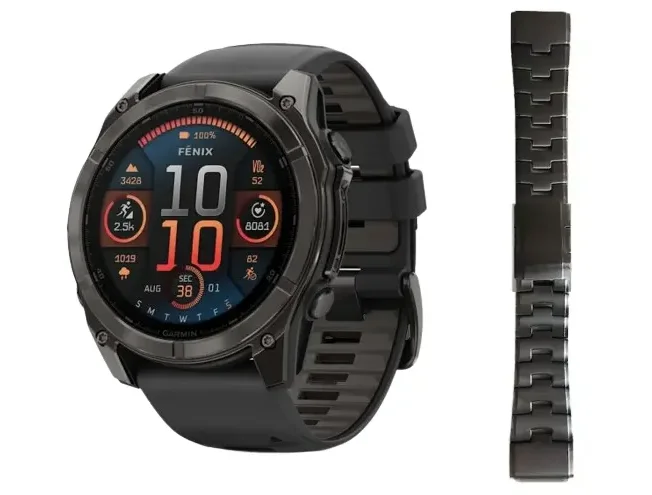 Spordikell Garmin fenix 8 51mm AMOLED Sapphire Carbon Gray DLC Ti with Black Titanium Band
