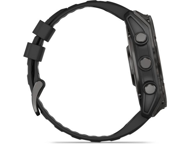 Spordikell Garmin fenix 8 51mm AMOLED,Saph,CrbnGryTi/Blk,Blk/PebbleGryBnd,EMEA AMOLED Sapphire Carbon Gray DLC Ti with Black band