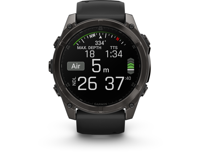 Spordikell Garmin fenix 8 51mm AMOLED,Saph,CrbnGryTi/Blk,Blk/PebbleGryBnd,EMEA AMOLED Sapphire Carbon Gray DLC Ti with Black band