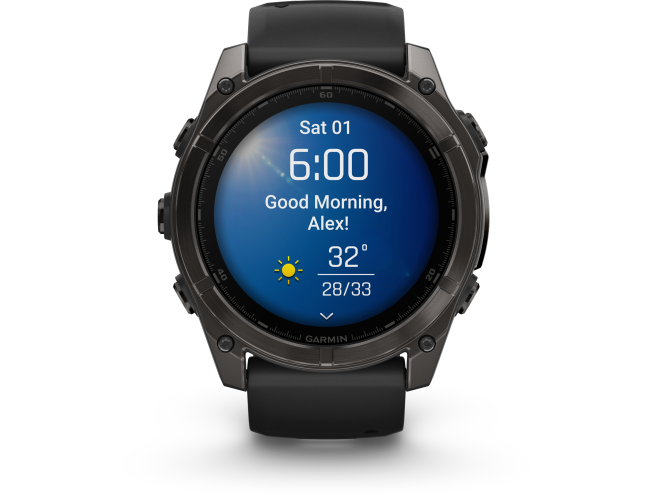 Spordikell Garmin fenix 8 51mm AMOLED,Saph,CrbnGryTi/Blk,Blk/PebbleGryBnd,EMEA AMOLED Sapphire Carbon Gray DLC Ti with Black band