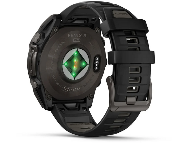 Spordikell Garmin fenix 8 47mm Solar Sapphire Carbon Gray DLC Ti with Black Titanium band