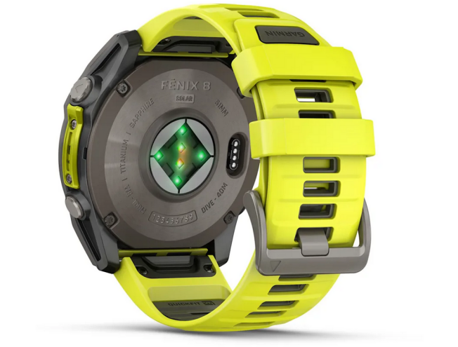 Spordikell Garmin fenix 8 51mm Sapphire Solar Titanium with Yellow Band Solar Sapphire Titanium with Yellow Band