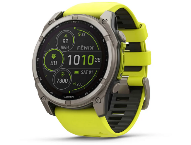 Spordikell Garmin fenix 8 51mm Sapphire Solar Titanium with Yellow Band Solar Sapphire Titanium with Yellow Band