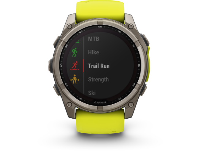 Spordikell Garmin fenix 8 51mm Sapphire Solar Titanium with Yellow Band Solar Sapphire Titanium with Yellow Band
