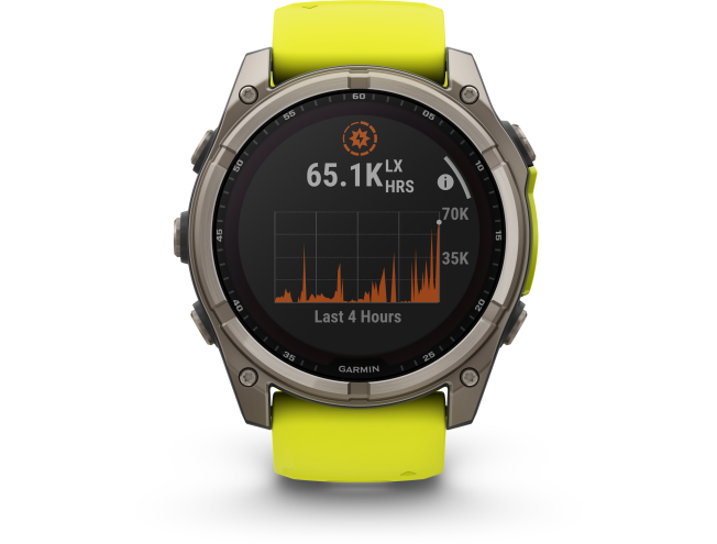 Spordikell Garmin fenix 8 51mm Sapphire Solar Titanium with Yellow Band Solar Sapphire Titanium with Yellow Band
