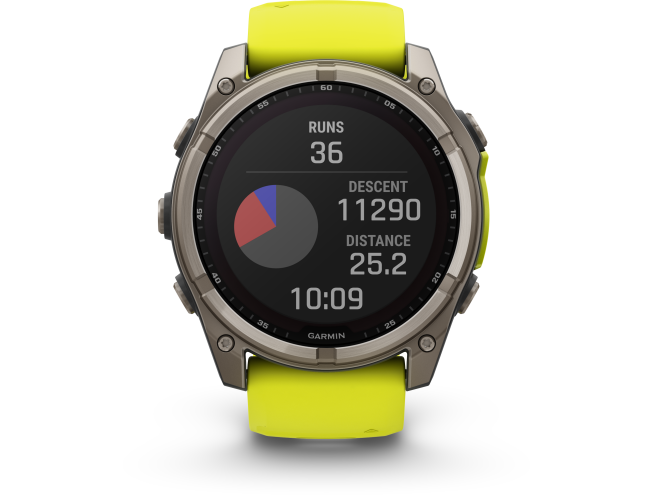 Spordikell Garmin fenix 8 51mm Sapphire Solar Titanium with Yellow Band Solar Sapphire Titanium with Yellow Band