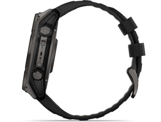 Spordikell fenix 8 51mm Solar Solar Sapphire Carbon Gray DLC Ti with Black band