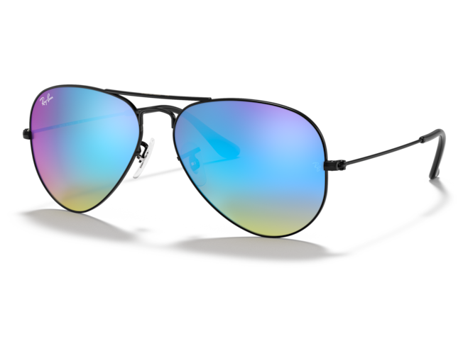 P&auml;ikeseprillid Ray-Ban Aviator Large Metal Black Blue Flash XXL