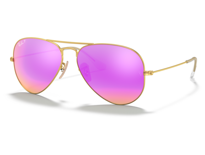 P&auml;ikeseprillid Ray-Ban Aviator Large Metal Gold Cyclamen Flash XL
