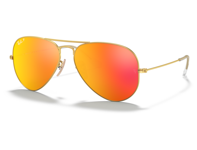 P&auml;ikeseprillid Ray-Ban Aviator Large Metal Gold Orange Flash XL