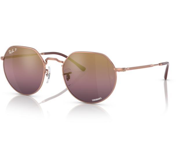 P&auml;ikeseprillid Ray-Ban Jack Rose Gold Gold/Red L