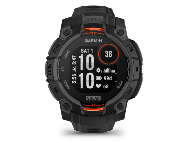 Seikluskell Garmin Instinct 3 45mm Solar Must