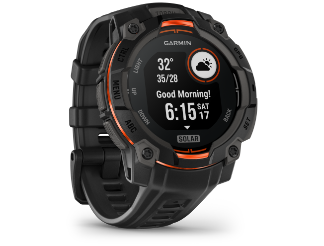 Seikluskell Garmin Instinct 3 45mm Solar Must