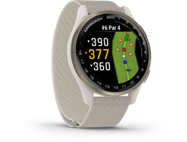 Golfikell Garmin Approach S50 Cream Gold/Ivory