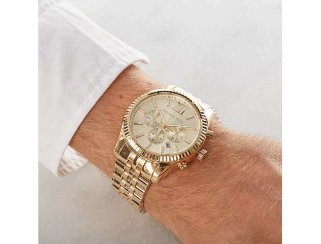Meeste k&auml;ekell MICHAEL KORS GOLDEN WATCH (MK8281)