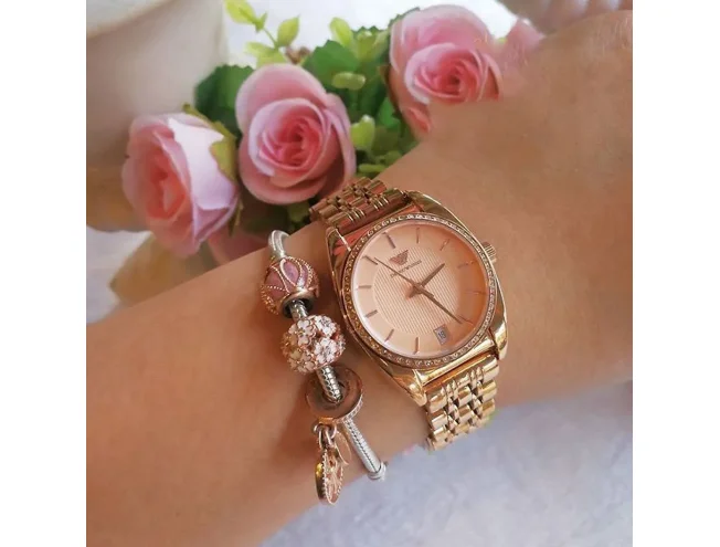 Naiste k&auml;ekell ARMANI PINK WATCH (AR0381)