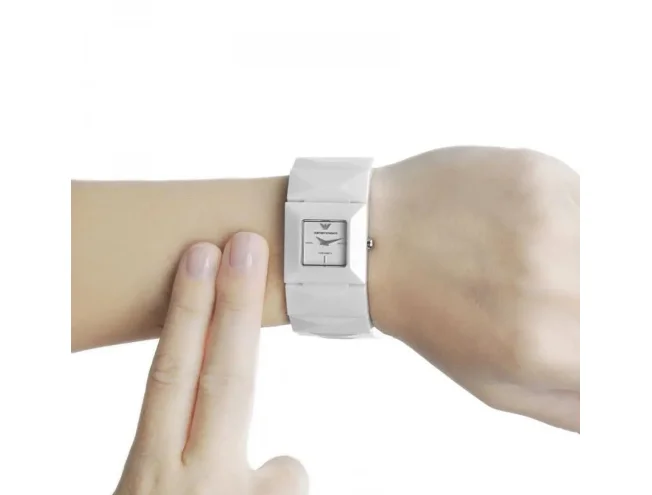 Naiste k&auml;ekell ARMANI WHITE WATCH (AR1436)