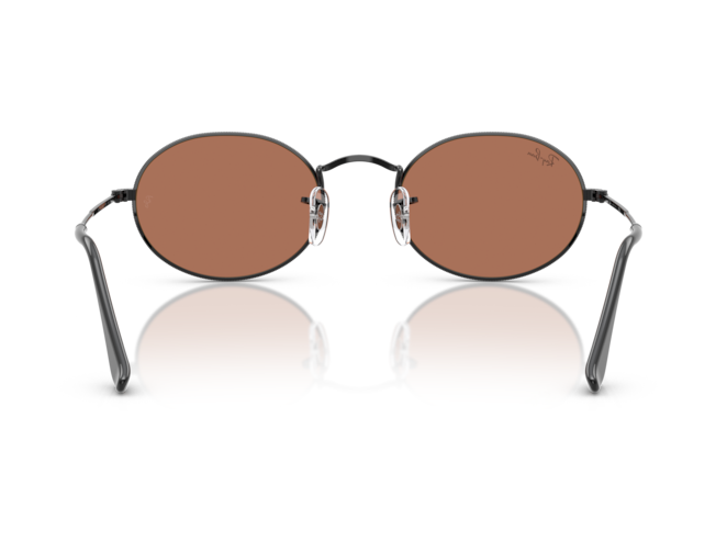P&auml;ikeseprillid Ray-Ban Oval Black Brown Mirror Gold