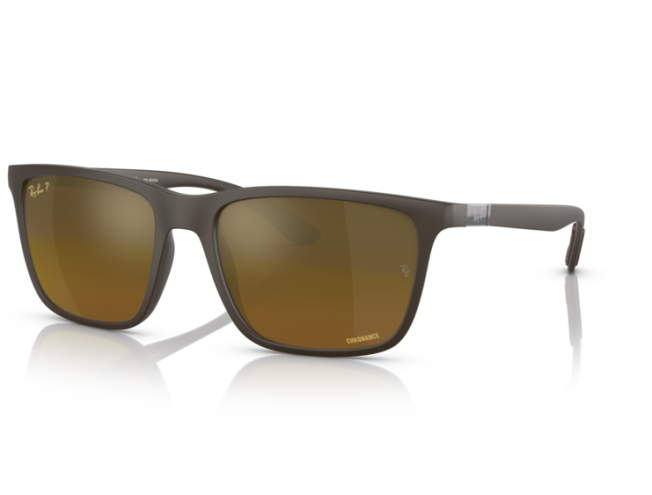 P&auml;ikeseprillid Ray-Ban 0RB4385 Brown Gold & Brown Polarised+